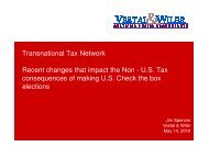 Transnational Tax Network Recent changes that impact the Non ...