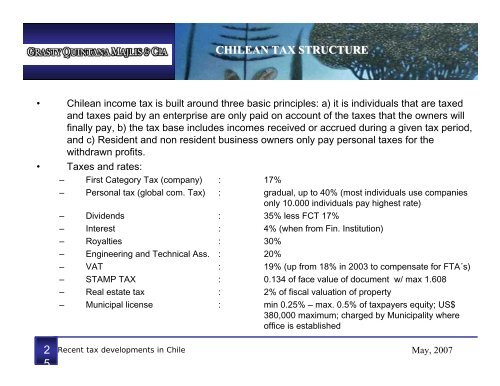 chilean tax structure - TTN Transnational Taxation Network