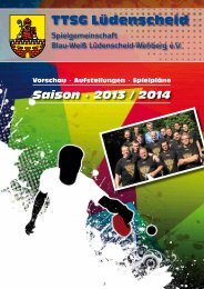 TTSG Magazin 2013-2014 - TTSG BW Lüdenscheid/Wehberg
