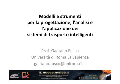 Gaetano Fusco - Università di Roma “La Sapienza” - Club Italia