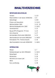 Ausgabe 2/2009 - Tischtennisverein Vilshofen eV