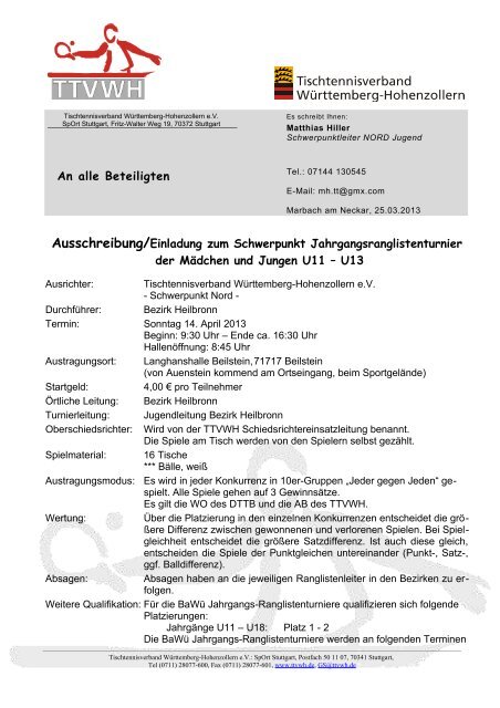 Vorlage Ausschreibung Schwerpunkt I V1.0 - TTVWH