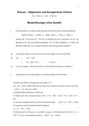 Musterlösungen Klausur Allgemeine Chemie 10.2.14 (pdf, 66 KByte)