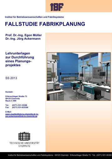 FALLSTUDIE FABRIKPLANUNG - Technische Universität Chemnitz