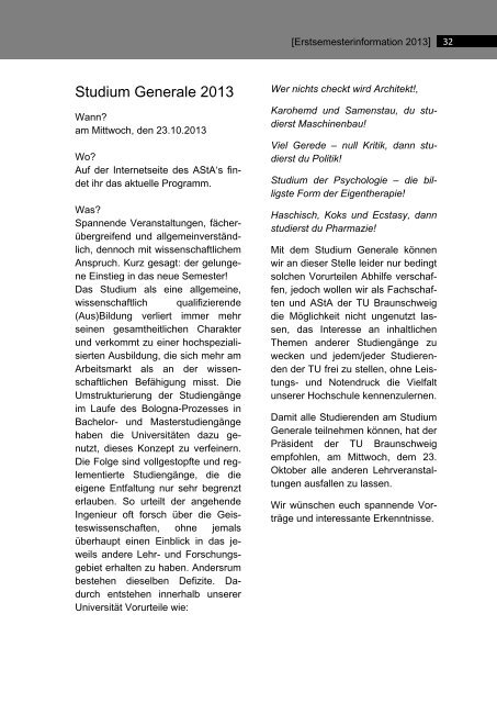 Erstsemsterzeitung WS 2013/14 - Technische Universität ...