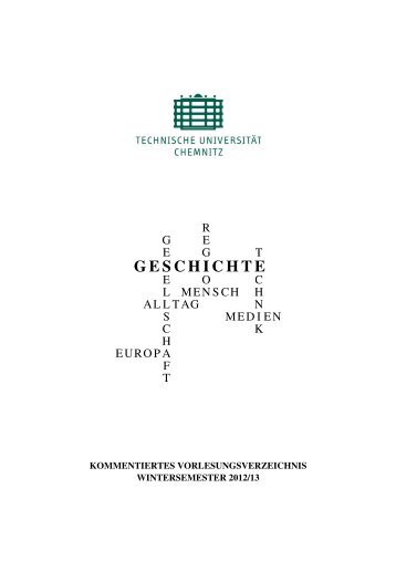 GESCHICHTE - Technische Universität Chemnitz