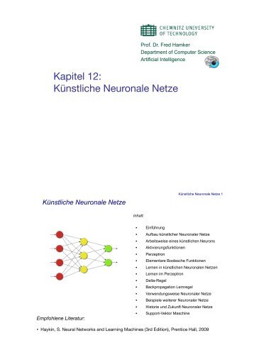 Kapitel 12: Künstliche Neuronale Netze