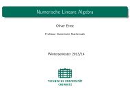 Numerische Lineare Algebra - TU Chemnitz