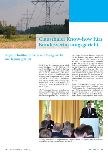 2. Ausgabe 2013 - TU Clausthal