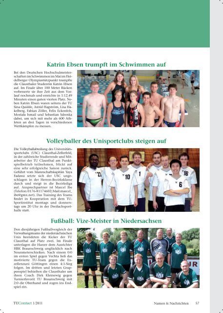 1. Ausgabe 2011 - Technische UniversitÃ¤t Clausthal