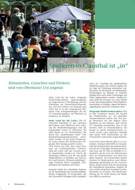 1. Ausgabe 2011 - Technische UniversitÃ¤t Clausthal