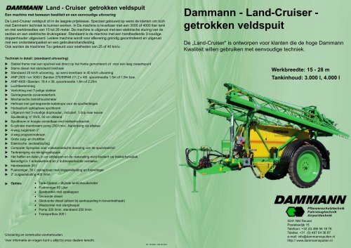 Dammann - Land-Cruiser - getrokken veldspuit