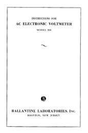 Ballantine 300 AC Voltmeter Instruction Manual - Mcmlv.org