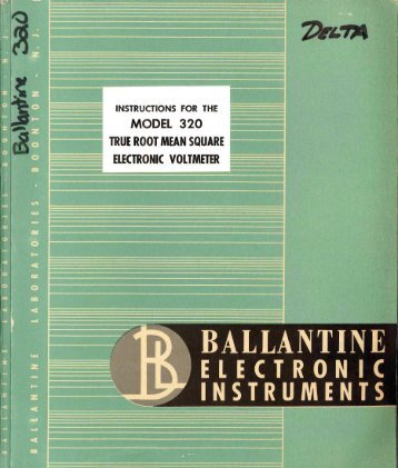 Ballantine 320 True-RMS voltmeter - tubebooks.org