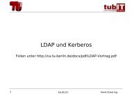LDAP und Kerberos - tubIT - TU Berlin