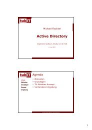 Active Directory - tubIT - TU Berlin