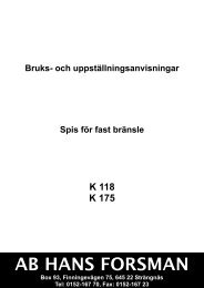 Bruksanvisning K118.pdf - AB Hans Forsman