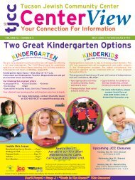 Two Great Kindergarten Options - Tucson Jewish Community Center