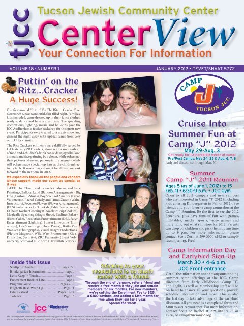 Your Connection For Information Tucson Jewish Community Center