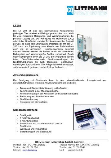 DCA Deckert Anlagenbau GmbH, Germany - Cleanforce