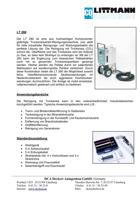 DCA Deckert Anlagenbau GmbH, Germany - Cleanforce