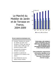 Le Marché du Mobilier de Jardin et de Terrasse en France, 2004-2009