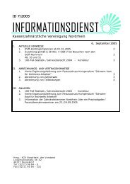 informationsdienst - KassenzahnÃ¤rztliche Vereinigung Nordrhein