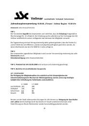 Protokoll zur Jahreshauptversammlung 2009 - SSC Vellmar