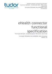 eHealth connector functional specification - CRP Henri Tudor