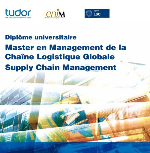 Master en Management de la Chaîne Logistique ... - CRP Henri Tudor