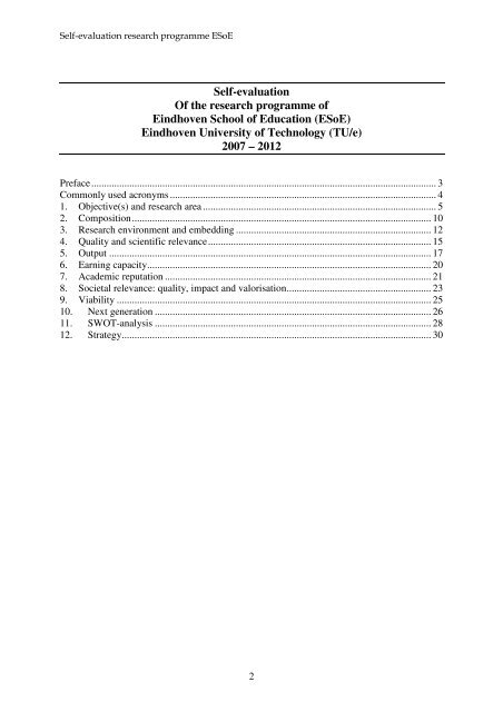 Self-evaluation - Technische Universiteit Eindhoven