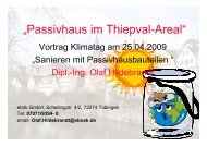 „Passivhaus im Thiepval-Areal“ - Tübingen macht blau