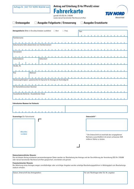 Fahrerkarte - TÃV Nord