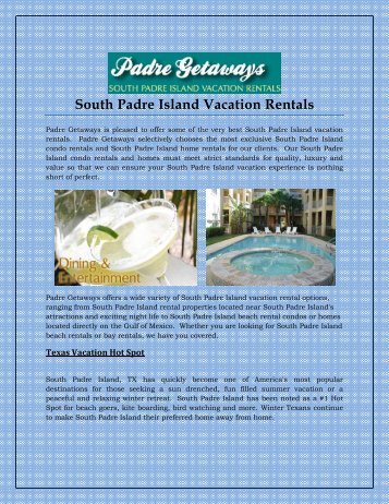 South Padre Island Vacation Rentals