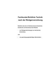 Fachkunde-Richtlinie Technik nach der RÃ¶ntgenverordnung