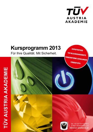 kursprogramm 2013 - TÃV Austria
