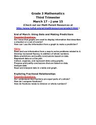 Grade 3 Mathematics Third Trimester March 17 – June 15