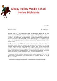 Sleepy Hollow Middle School Hollow Highlights - Union Free School ...