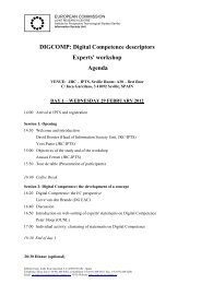 DIGCOMP: Digital Competence descriptors Experts ... - JRC - Europa