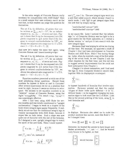 Typesetting Concrete Mathematics - TUG