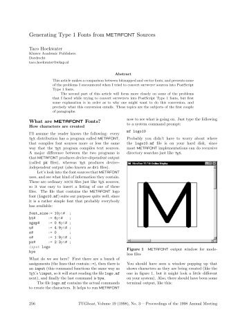 Generating Type 1 Fonts from mEtaFoNt Sources - TUG