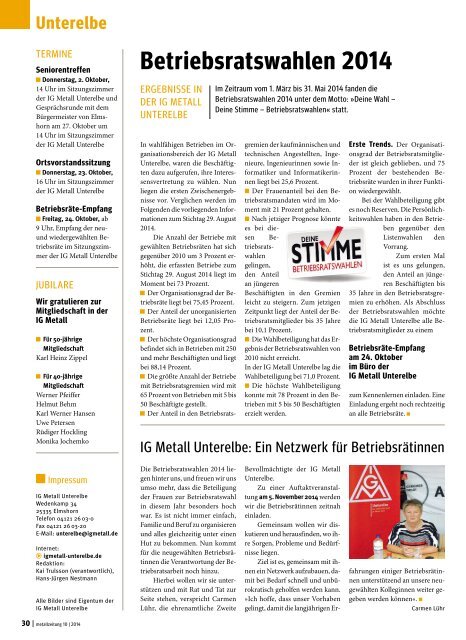 metallzeitung Küste Nr. 10 / 2014