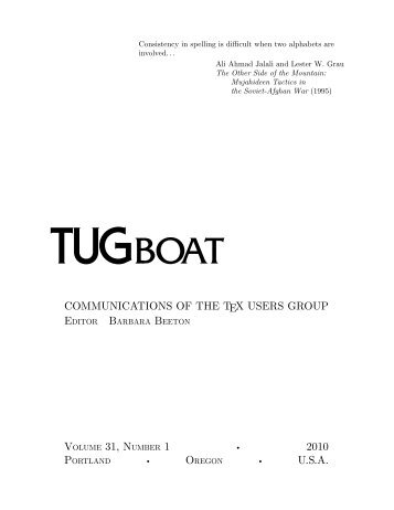 Complete issue 31:1 as one pdf - TUG