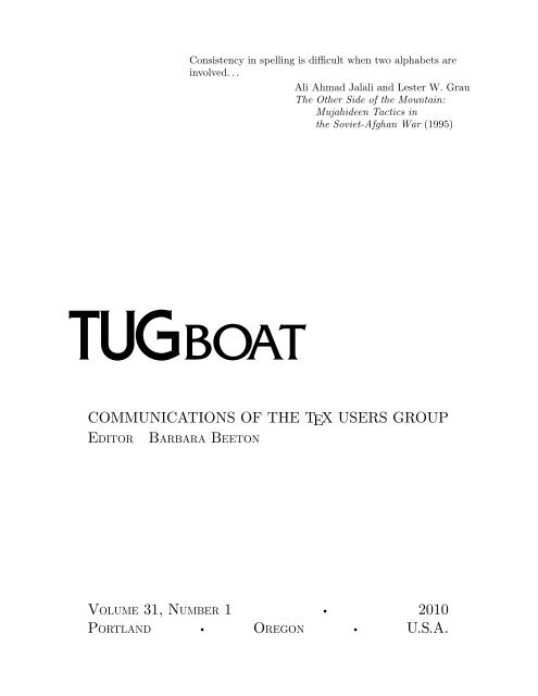 Complete issue 31:1 as one pdf - TUG