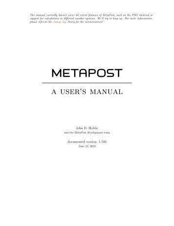 MetaPost: A User's Manual - TUG