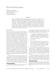 TEX and Scripting Languages - TUG