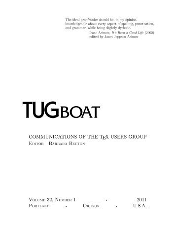 Complete issue 32:1 as one pdf - TUG