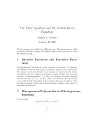 The Euler Equation and the Gibbs-Duhem Equation - TUG