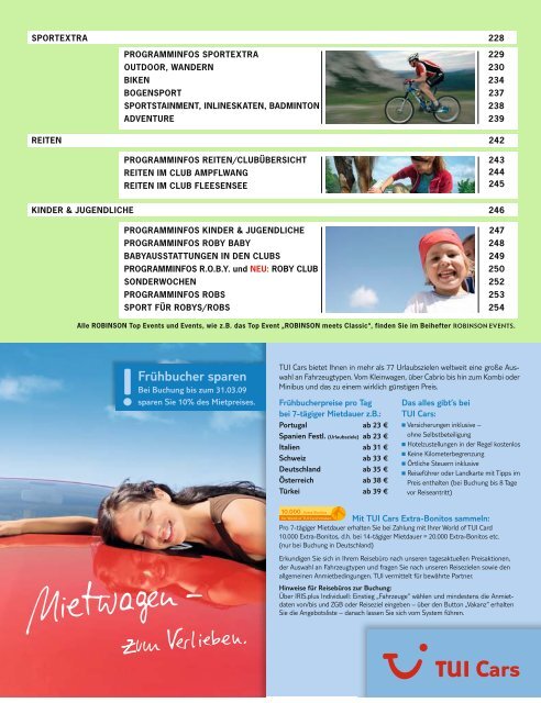 TUI - Robinson - Sommer 2009 - tui.com - Onlinekatalog