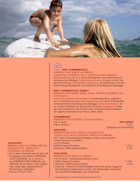 TUI - Robinson - Sommer 2009 - tui.com - Onlinekatalog